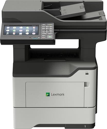 Lexmark MX622adhe Monochrome Laser Printer, Integrated Duplex, Energy Star, 7-inch Color Touch Screen, Print Speed: Up to 50 ppm, Recommended Monthly Page Volume: 2,000-20,000 Pages(36S0920)