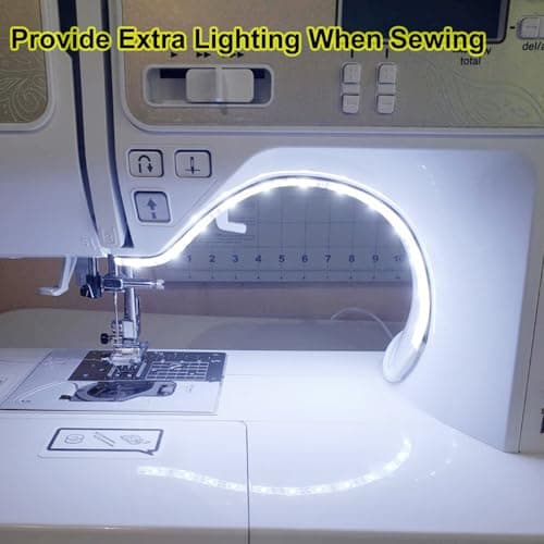 UPWATT Sewing Machine LED Light Strip with Touch Dimmer, USB Powered 6500K Cold White Adhesive Sewing Light view 6