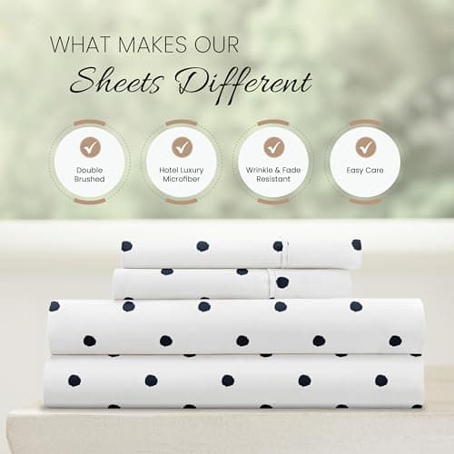 Linen Market 4 Piece California King Bedding Sheet Set (Navy Blue) - Sleep Better Than Ever with These Ultra-Soft Cooling Bed Sheets for Your California King Size Bed - Deep Pocket Fits 16" Mattress view 4