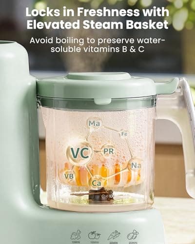 Grownsy Baby Food Maker, Steamer & Blender Baby Food Processor, Green view 6