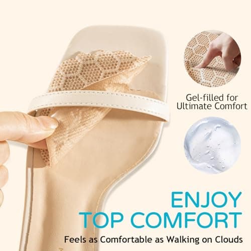 Niifawh Ball of Foot Cushions 2 Pairs, Metatarsal Pads for Women, Heel Cushion Inserts, No Slip Heel Grips Liners Pads and 4 ct Gel Blister Bandages Pads for Reduce Heel, Toe & Foot Pain view 3