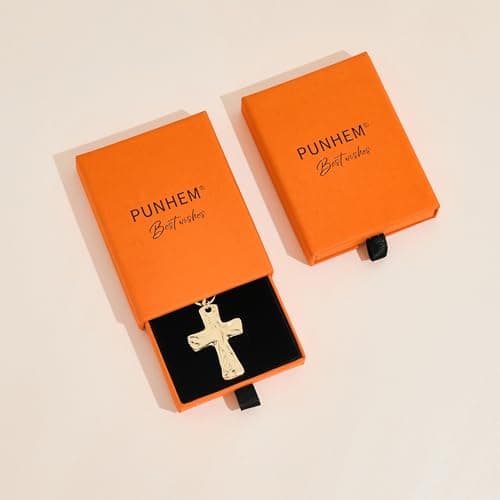 Punhem Chunky Gold Necklace for Women - 14K Gold/Silver Plated Trendy Dainty Non Tarnish Thick Chain Statement Charm Necklace with Vintage Toggle Clasp Fashion Jewelry Set Gift view 6