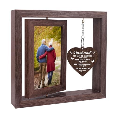 Boiveco Memorial Gifts for Loss of Husband, Sympathy Gift for Loss of Husband Memorial Picture Frame, In Memory of Husband Grief Remembrance Bereavement Gifts for Loss of Husband, Display Two 4x6 Photos — image 1