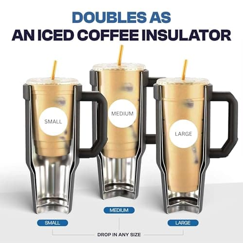 Frost Buddy Thicc Buddy 40oz Tumbler - Spill-Proof Flip Lid (Dark Night) | 40 oz Tumbler with Handle, Tumbler with Lip Balm Holder view 3