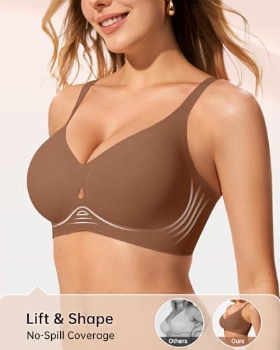 LetsJoli Wireless Bras for Women No Underwire Jelly Bras Seamless Push Up Full Coverage Bralettes Comfortable Everyday Bra view 3