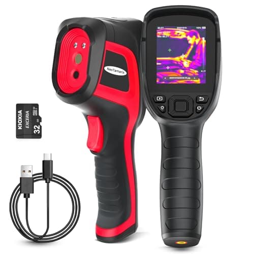 Handheld Thermal Imaging Camera with 2MP Visual Camera, 512x384 Super Resolution, NeoTamarix Thermal Camera 256x192 IR Resolution with 32GB SD Card, Video Recording & PC 2D/3D Analysis Supported view 1