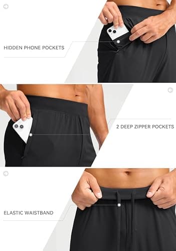Soothfeel Men's Joggers with Zipper Pockets Golf Joggers view 5