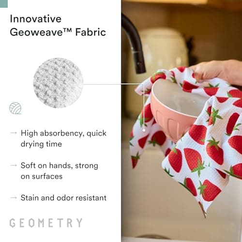 GEOMETRY Spring Kitchen Towels - Quick Dry Microfiber Cloth Spring & Summer Dish Towels for Kitchen Drying - Premium Quick Dry Towel - Sweet Spring, 18" x 30" - 1-Pack view 5
