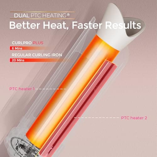 TYMO CurlPro Plus Automatic Rotating Curling Iron - Upgraded Long Barrel Curling Wand for Long Hair, Ceramic Hair Curler for Women, Anti-Scald, Tangle-Free, 600M Ionic, Dual Voltage, Gold, 1 Inch view 4