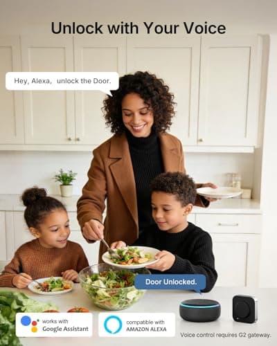 Smart Front Door Lock Set - Firstriver Keyless Entry Door Lock with Handle, Fingerprint Deadbolt with Keypad & Bluetooth App Control, Electronic Auto Lock, Works with Alexa & Google Assistant, Silver view 5