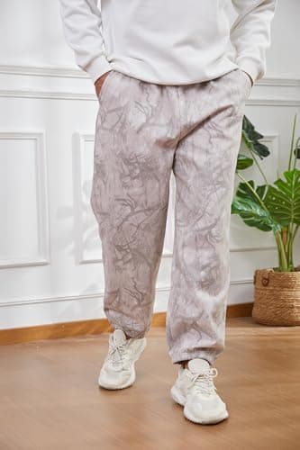 MSBESYOR Men’s Camo Baggy Sweatpants Graphic Print Workout Streetwear Joggers Pants for Men Fleece Sweats with Pockets view 3