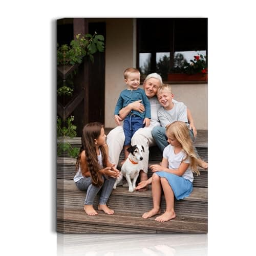 Personalized Photo Canvas Wall Art, Custom Canvas Prints with Your Photos,Ready to Hang, Ideal Housewarming Wedding Birthday Gift for Family Friends (VERTICAL PHOTO, 18" L x 12" W) — image 1