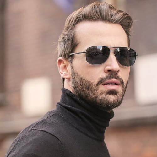 SUNGAIT Men's Polarized Square Aviator Sunglasses Durable Metal Frame for Fishing Driving Golf 100% UV Protection view 6