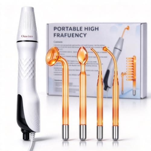 High Frequency Skin Therapy Wand, 4 Interchangeable Neon‑Argon Heads, Salon‑Grade At‑Home Facial Device for Wrinkle Reducing, Skin Tightening, Acne & Scalp Care — image 1