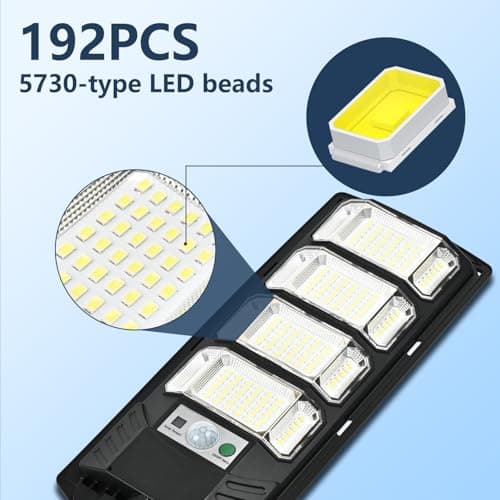 MATEPLUS Solar Lights Outdoor 2 Pack, 320° Wide Angle Street Lights Outdoor Waterproof, Solar Flood Lamp with Motion Sensor & Remote Control 12000LM for Yard, Parking Lot view 5