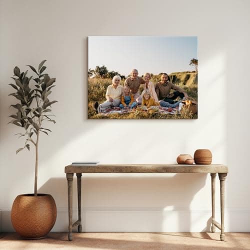 Personalized Photo Canvas Wall Art, Custom Canvas Prints with Your Photos,Ready to Hang, Ideal Housewarming Wedding Birthday Gift for Family Friends (HORIZONTAL PHOTO, 16" L x 12" W) view 2