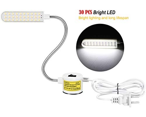 Amazing power Sewing Machine Light LED Flexible Gooseneck Work Lamp with Magnetic Mount Base for Workbench Lathe Drill Press view 4