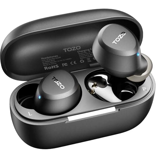 TOZO A1 Wireless Earbuds Bluetooth 5.3 Light Weight in Ear IPX5 Waterproof Headphones 2 Mic for AI Calls, Immersive Premium Sound Bass Headset with Charging Case, 32 Presets EQ Customization via App view 1