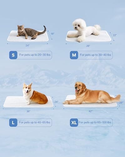 TIMSUNBER Dog Cooling Mat - Instant Cooling Pet Bed for Dogs & Cats, 6-12°F Drop, Non-Toxic & Machine Washable, Anti-Slip Bottom, Cool Mat for Indoor & Travel Use Light Gray 36" x 24" view 6