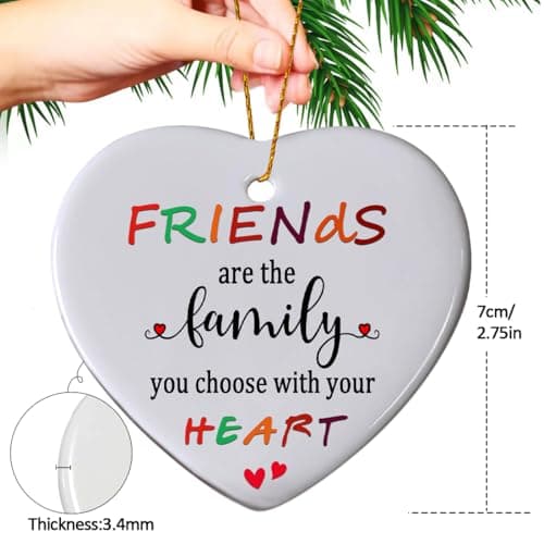 Friends Christmas Ornaments 2025, Friend Ornaments for Women, Friends are The Family We Choose Ornament, Best Friend, Friendship Gifts for Women view 3