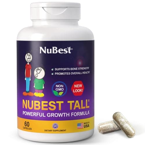 NuBest Tall Calcium & Collagen for Kids 5+ and Teens, 60 Capsules | Bone Health Support. 150 mg Calcium per Capsule. 1 Capsule Twice Daily After Meals, 30-Day Supply — image 1