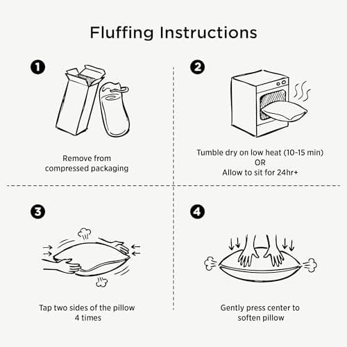 Bedsure Queen Size Bed Pillows Set of 2 - Hotel Quality Gusseted Down Alternative Pillow, 100% Cotton Cover PureWoven 300TC, Dual Chamber Fluffy Support Suitable for All Sleeping Positions view 6