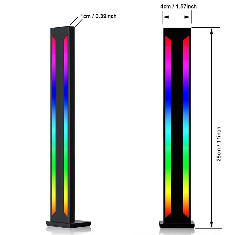 MIHEAL Smart LED Light Bars, Metal Aluminium Housing with App Control and Music Sync Rhythm Mode, Mood Lighting for Desktop Gaming, PC, TV, Room Decoration view 4