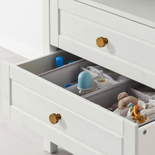 Asidrama 10 Pack Antique Brass Kitchen Cabinet Knobs Cabinet Hardware Zinc Knobs for Dresser Drawers view 5