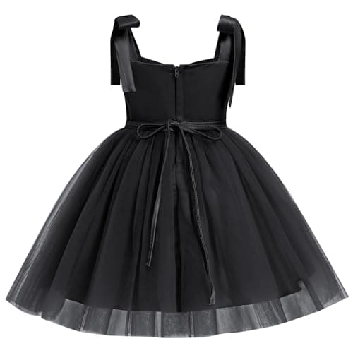 EULIMENE Toddler Girls Tulle Dress Spaghetti Strap Tutu Birthday Princess Pageant Party Dresses 9M-4Y view 3