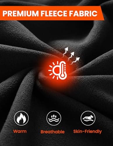 DURAWERK Fleece Jacket Mens Full Zip Lightweight Winter Jackets for Men Casual Outwear with Pockets for Hiking & Work view 4