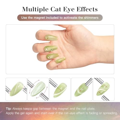 SAGEBIO Cat Eye Gel Nail Polish with Magnet Stick, 15ml Magnetic Gel Polish, Create Stunning 3D Effect for DIY Manicure, Long-Lasting & Chip-Resistant 04 view 6