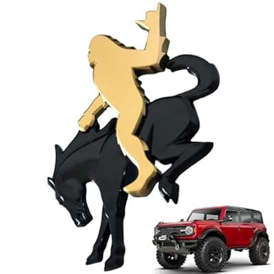 Add-A-Sasquatch Emblem for Bronco, 3x4 Inch, Off-Road Decal with 3M Adhesive, Custom Vehicle Accessory (Sasquatch Riding Bronco Set#2)