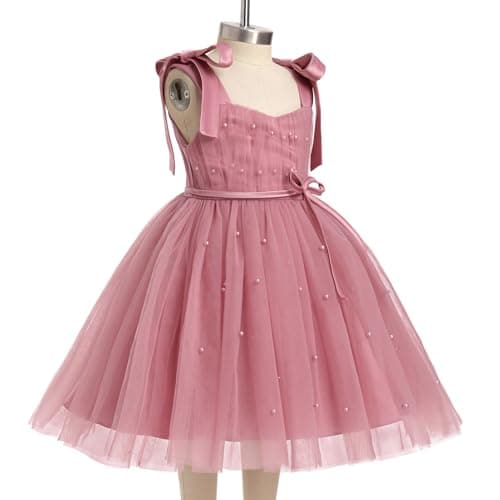 EULIMENE Toddler Girls Tulle Dress Spaghetti Strap Tutu Birthday Princess Pageant Party Dresses 9M-4Y view 4