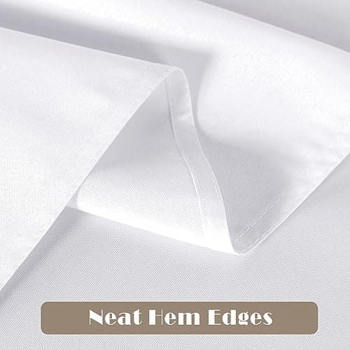 sancua 6 Pack White Tablecloth 60 x 84 Inch, Rectangle Table Cloth for 4ft Tables - Stain and Wrinkle Resistant Washable Polyester Table Cover for Dining Wedding Banquet Party Buffet Restaurant view 3