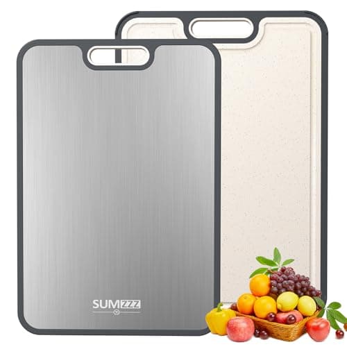 Titanium Cutting Board for Kitchen, Cutting Board Double Sided Food Grade, Pure Titanium/PP, Easy to Clean Large Size 16”×10” — image 1