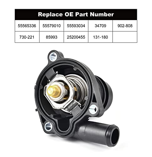 EVIL ENERGY Thermostat Housing Assembly, 55565336 902-808, Compatible with 2013-2021 Buick Encore 2011-2016 Chevrolet Cruze 2012-2020 Chevy Sonic 2013-2021 Chevy Trax 1.4L view 2