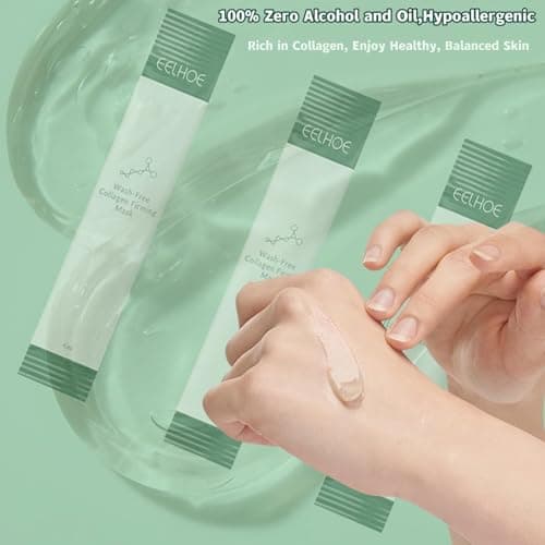 zhnnt 40 Pack Collagen Firming Face Mask，Wash-Free Firming Anti-Ageing Moisturising Face Mask,Smooth & Tight Skin,Facial Masks For Both Men And Women Of All Skin Types view 6