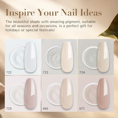 AzureBeauty Dip Powder Nail Kit, Milky Nude Ombre Shades view 5