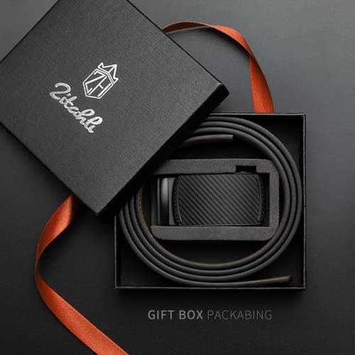 Zitahli Ratchet Belts for Men,Adjustable for Gift mens belt Leather For Dress and Casual Trim to Fit,Men's Accessories view 5