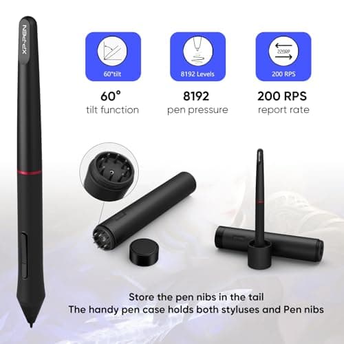 XPPen Artist 24 Pro 2.5K QHD Drawing Tablet with Screen,16.7M Colors Graphics Tablet with 8192 Pen Pressure Battery-Free Tilt Stylus & 20 Shortcut Keys for Windows, Mac, Chrome, Linux, 23.8" view 4