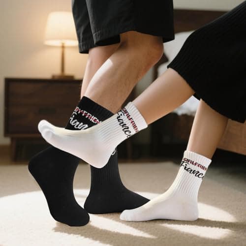 ZVUZVO Engagement Wedding Gifts for Couples Newlywed, Fiancee And Fiance Gifts For Women Men, Fiance And Fiancee Socks view 3