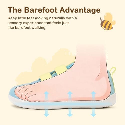 Stelle Toddler Wide Toe Box Barefoot Shoes Kids Sneakers for Boys Girls Zero Drop Minimalist Breathable Lightweight Non Slip Walking Running Shoes view 4