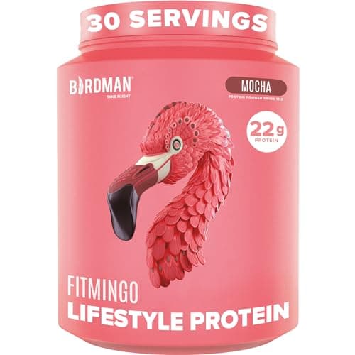 BIRDMAN Fitmingo Vegan Protein Powder with Inositol, Collagen Boosters, Hyaluronic Acid and Vitamins | Low Carb, Dairy Free, Low Calorie | 23g Plant Based Blueberry Protein Powder with Myo-Inositol