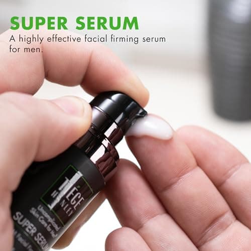 Tiege Hanley Anti Aging Face Serum for Men, Super Serum with Peptides, Retinyl Palmitate, and Sodium Hyaluronate to Firm Skin and Reduce Fine Lines, Men’s Skin Care, 0.5 Fl Oz, 2 Pack view 2