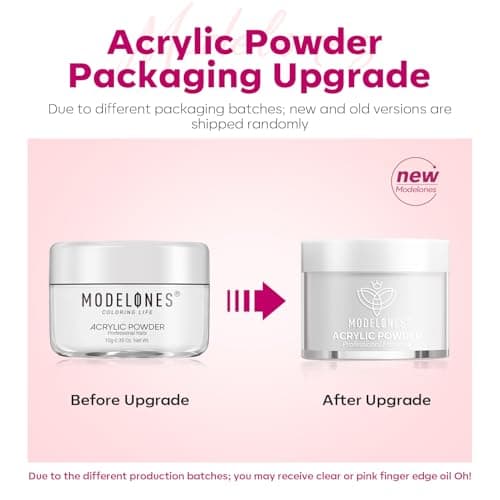 Modelones Acrylic Powder, 6 Colors Transparent Jelly Nude Nail Powder Milky White Pink Nude for Nail Art 3D Nail Carving French Nail Extension, Gifts for Women view 4