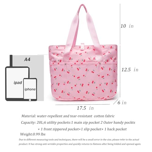 mcuvaec Corduroy Tote Bag for Women, Foldable Tote Bag With Zipper, Large Shoulder Bag, Purses and Handbags for Work Travel view 4