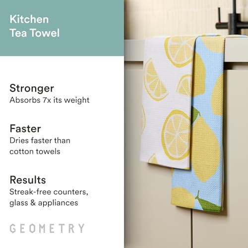 GEOMETRY Spring Kitchen Towels - Quick Dry Microfiber Cloth Spring & Summer Dish Towels for Kitchen Drying - Premium Quick Dry Towel - Sandy Boho, 18" x 30" - 2-Pack view 4