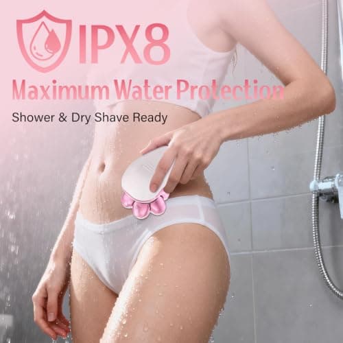 OLWDT Electric Razors for Women, 7D Electric Shaver for Womens Full Body | IPX8 Waterproof Wet Dry Hair Remover, 120 Mins Runtime, LED Display & Travel Lock for Legs, Face, Arms, Bikini Area view 6