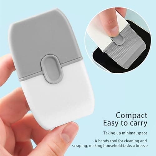 4pcs Double Edged Plastic Scraper Tool, Razor Blade Glass Scraper for Windows Decals Tint Labels Caulk, Adhesive Remover for Stickers and Paints on Car Glass view 6