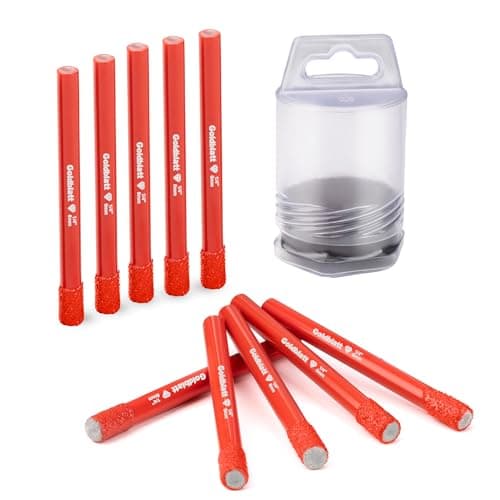 Goldblatt 10PCS 1/4" Diamond Drill Bits, 6mm Diamond Hole Saw Kit for Porcelain Tile Ceramic Concrete Granite Marble Hard Materials (not for Wood) — image 1